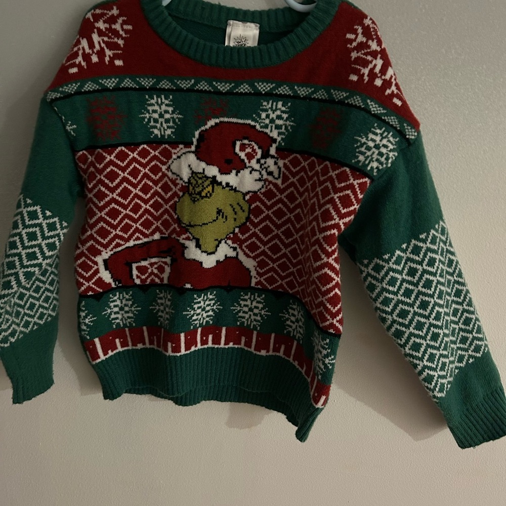 Grinch Christmas Sweater - Green & Red